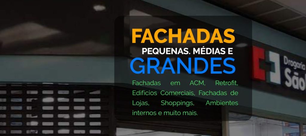 Fachadas de Lojas ACM • Retrofit • Painel ACM | Novacm Revestimentos